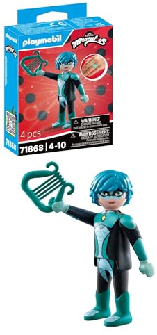 Playmobil 71868 Miraculous: Viperion – Collectible Hero Figure with Snake-Themed Lyre for Role‑Play
