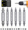 Sufubyte 6 Pcs Estrattori Viti Danneggiate, Estrattore Viti Spanate, Dispositivo Di Rimozione Bullone Rotto In Acciaio H.S.S 4341# per Danneggiati/Spellati