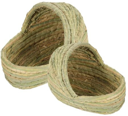 GRIRIW Nido per Pollaio Nido per Galline Ovaiole in Paglia Intrecciata Casetta per Piccoli Animali Domestici