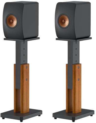 Höhenverstellbare Lautsprecherständer für KEF LS50 Meta, LS50 Ständer – robuster Bodenständer mit Holzmaserung für KEF LS50 Meta, LS50 Wireless II Lautsprecherständer, hält bis zu 22,7 kg