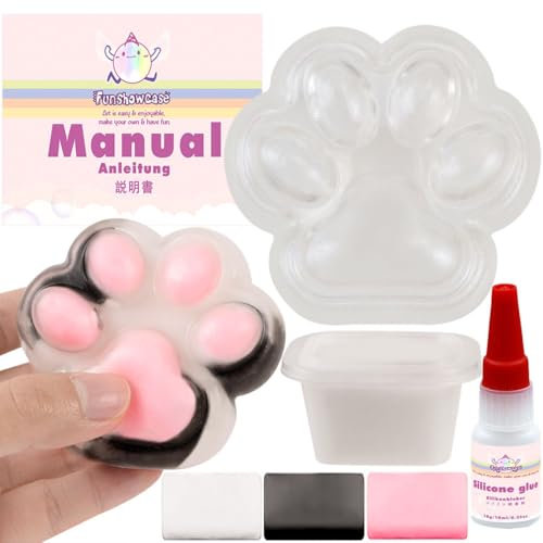 Katzenpfoten Squishy selber Machen Set Schleim Stressball Basteln