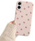 Reownest Case for iPhone 16 Plus, Cute Cherry Pattern Design Soft Slim TPU Cover with Raised Camera Protection Stylish Aesthetic Phone Case for Girls & Women – Pink