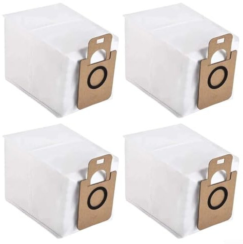 Bolsas de polvo de repuesto para Cecotec para Conga 5500 Hurricane Station Flex/Pet Flex Partes de aspiradora Accesorios Telas no tejidas Bolsas de polvo para aspiradora (paquete de 4)