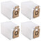 Bolsas de polvo de repuesto para Cecotec para Conga 5500 Hurricane Station Flex/Pet Flex Partes de aspiradora Accesorios Telas no tejidas Bolsas de polvo para aspiradora (paquete de 4)