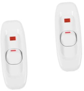 SHINEOFI 2 Pezzi Interruttore Vintage per Tavolo con Indicatore Luce Interruttore Pulsante per Lampade con Sicuro e Affidabile Design Retrò per Camera da Letto e Studio