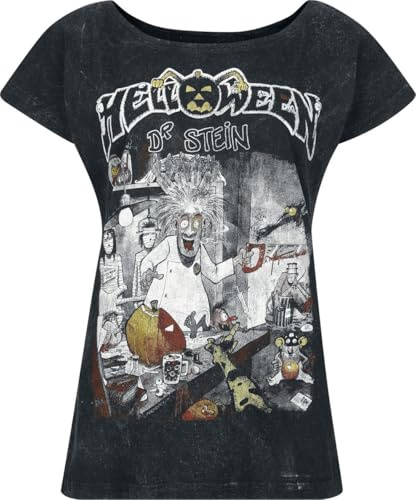 Helloween Dr. Stein Frauen T-Shirt anthrazit 4XL 100% Baumwolle Band-Merch, Bands