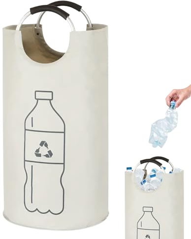 Vartegas Pfandflaschen Sammelbehälter 72x38cm Faltbar Wasserdicht Mit Griff Flaschensammler Leergutbehälter Aufbewahrung PET-Flaschen Garage Balkon Küche (A)