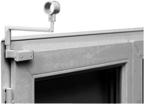 2 Supports de Tringle à Rideaux sans Perçage pour Fenêtre à Double Battant, Ø 20 mm, Fixation Facile, Métal Finition Blanc & Or, Idéal pour PVC et Aluminium