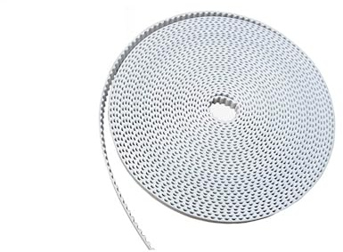 LIUKNG Weißer PU-T5-Zahnriemen, offen, 10 mm breit, Zahnriemen for Förderbänder, Polyurethan-PU-Zahnriemen, offen, mit Stahlkordel(5 meter)