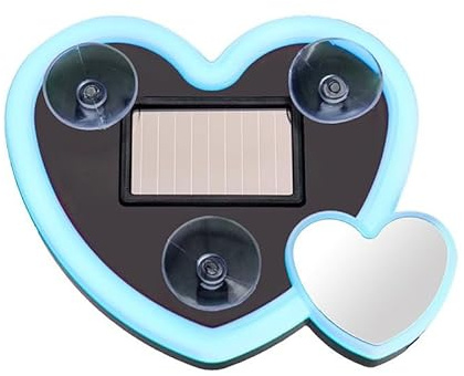 EONANT Solarbetriebenes Auto LED Umfeldbeleuchtung Herzförmige Neonlauchten für Heck- und Seitenfenster 5 Beleuchtungsmodi Perfekt für Datumsnächte, Partys und Autodekorationen (Eisblau)