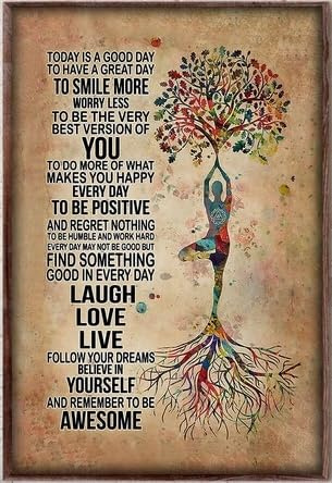 YAASIMOULE Yoga Heute ist ein guter Tag, um viel zu lachen. Liebe das Leben! Tolles Poster!