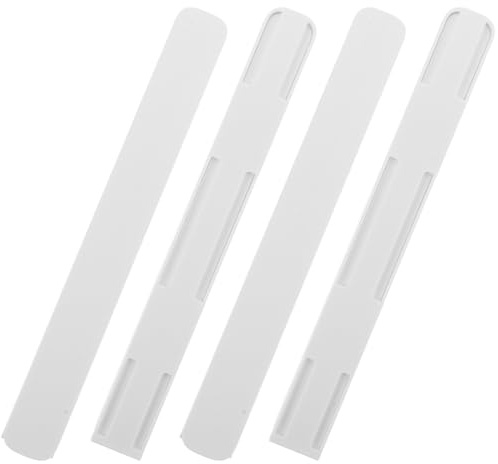 4pcs Drawer Guide Track Rail Set for Drawers and Containers | White Hips, Self-adhesive Flexible Strips, Smooth Surface, Strong Load-bearing Capacity