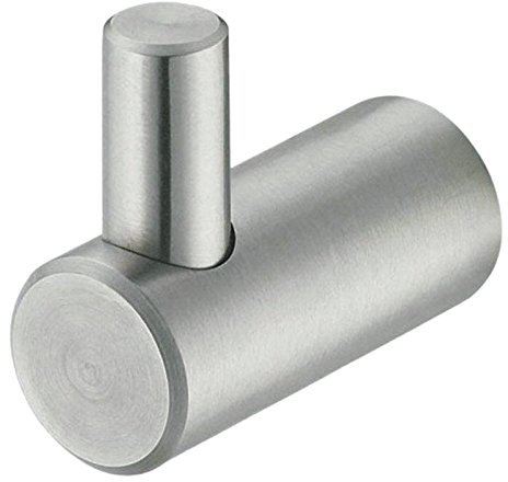 Robe Hook Single in Satin Stainless Steel from EUROART