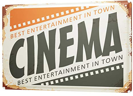 Blechschild Vintage Retro Metallschild Wandschild Blech Poster Nostalgie Kino