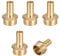 sourcing map 5 Stück Schlauchtülle Messing Schlauchnippel Schlauchanschluss Schlauchverbinder Stecker Adapter Schlauchadapter 10 mm Widerhaken x G1/2-Rohradapter