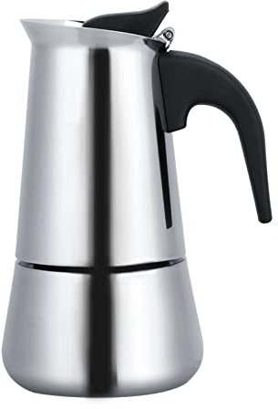 Garsent Moka Express, Italian Portable Stainless Steel Coffee Pot Mocha Classic Mocha Espresso Maker for Home, Office (2 Cup 100ml)