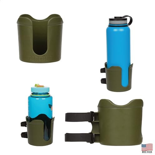 ROBOCUP Plus, (Olive), Add-On Accessory XL Extension Cup Holder, Larger Drink Capacity, Perfect for Boats, Golf Carts, Walkers, Wheelchairs and Work. Made in USA. (Includes 1)