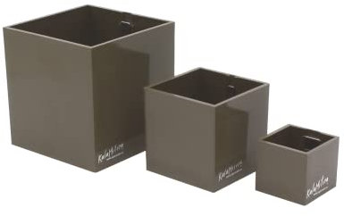 KalaMitica - Set aus 3 Magnetwürfeln, Zubehör für Magnettafeln - Durchmesser: 3,5 cm, 6 cm, 9 cm - Farbe: Taupe