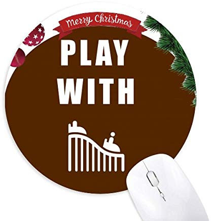 Roller Coaster Game Round Rubber Maus Pad Weihnachtsbaum Mat