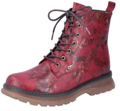 Rieker Damen 92810-35 Mode-Stiefel, rot, 41 EU