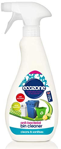Ecozone AntiBacterial 2in1 Bin Cleaner Freshener Spray, 500ml, Citrus, 1 count