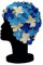 Blue Reef Isla Floral - Cuffia da nuoto da donna classica retrò con petali di fiori 3D, 3 colori, elegante, vintage, taglia unica per adulti (blu/azzurro/bianco sporco)