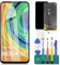 SRJTEK Ersatz-LCD-Display für Huawei Nova 5T Honor 20/20 Pro / 20S mit Digitizer-Glas, Montageset, inkl. gehärteter Folie, Kleber und Werkzeuge, schwarz.
