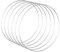 Worown 6 Stück Silber Metallringe, 30 cm ø, Stärke ca. 3 mm, Metallringe zum Basteln, Drahtringe zum Basteln für Wickeltechnik, Traumfänger, Floristik, Hochzeitskranz