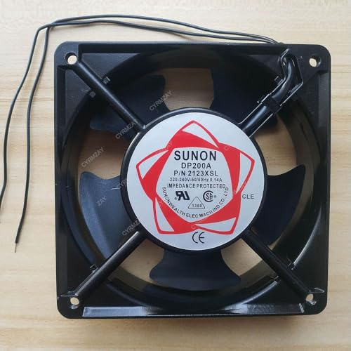 CYRMZAY Compatible for SUNON DP200A 2123XSL 220-240v 0.14A 2-Wire 12038 cabinet cooling fan