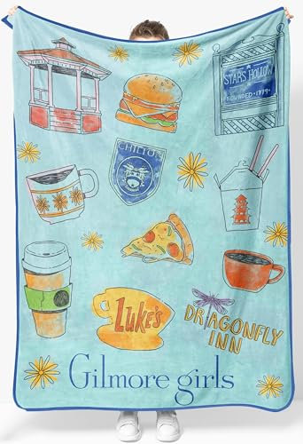 Jay Franco Gilmore Mädchen Sterne Hallow Überwurfdecke – Maße: 116,8 x 152,4 cm – lichtbeständige Bettwäsche aus superweichem Fleece (offizielles Gilmore Mädchenprodukt)