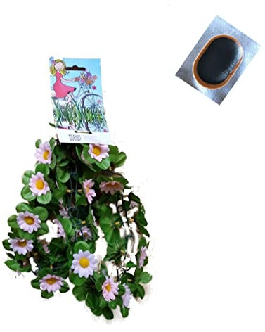 Fahrradgirlande Blumengirlande 120 cm Sonnenblume in pink inkl. maxxi4you Reflexband