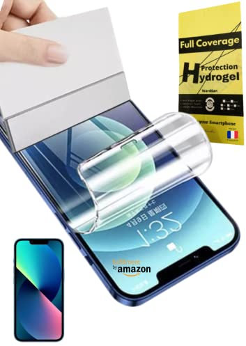 WardSan [Lot de 2 Pour IPHONE 13 MINI 5.4 Film Protection d'écran Hydrogel HD Transparent | Protecteur Souple en TPU Incassable [Haute Sensibilité] [Compatible avec Coques](Pas Verre Trempé)