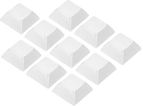 PATIKIL 1U Blank Keycaps, 10 Pack Universal PBT Keyboard Replacement Accessories for MX Mechanical Keyboard, White