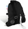 Bjørkstrøm® Sportbeutel mit Außentasche und Reißverschluß - Lifestyle Rucksack mit Verstellbar Tunnelzug - Original Sportbeutel Turnbeutel - Gymsack für Damen & Herren (schwarz)