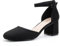 Greatonu Escarpins Bride Cheville Femme Escarpins Bloc Talons Pumps Femme Talon Haut avec Bout Fermé - Parfait pour Les Mariages et Les fêtes-EU 41-Noir