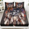 XYNHML Wolf Bettwäsche-Set Traumfänger Spannbetttuch Nacht Mond Bettwäsche Set für Kinder Teens Zimmer Dekor Wildtiere Bettbezug mit 2 Kissenbezügen