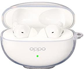 FTRONGRT Auricolare Bluetooth in Silicone Cover per OPPO Enco Free3 Cover, Antiurto, Custodia da Trasporto Compatibile OPPO Enco Free3 Auricolare Bluetooth.Trasparente