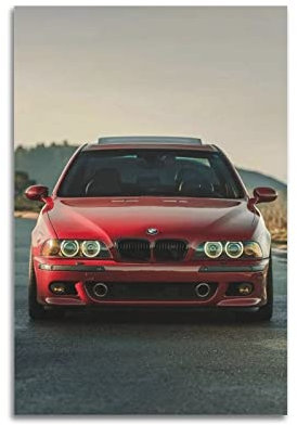 HALOUB Sportauto-Poster für BMW E39 M5 Supercar Racing Car Dekorative Malerei Leinwand Wand & Kunstbild Druck Familie Schlafzimmer Dekor 40 x 60 cm
