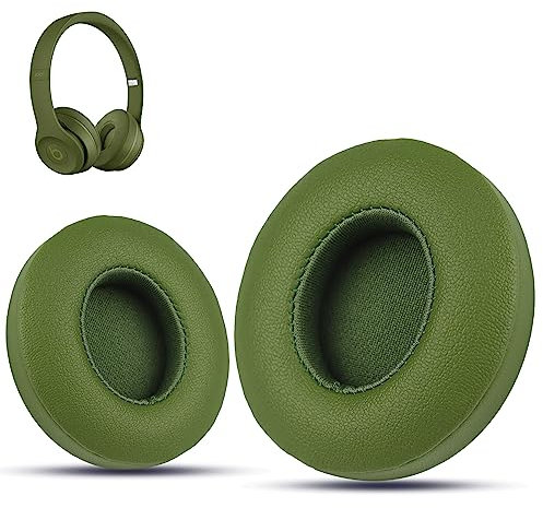 Krone Kalpasmos Ersatz-Ohrpolster für Beats Solo 2 & 3 kabellose/kabelgebundene Kopfhörer, Ohrpolster aus Premium-Protein-Leder, Memory-Schaum mit Kits