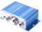 SUNGOOYUE Mini Amplificador Automático para Automóvil, DC 12V 2A Aleación de Aluminio Alta Potencia HiFi Audio Música CD DVD MP3 Reproductor de FM Altavoz para Automóvil (Azul)