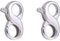 2 Stück Lobster Clasp, 925 Silber Karabiner Verschlüsse, Karabinerverschluss, Schmuckverschluss, Doppelte Hummer Verschluss, Kettenverschluss Silber für Halskette Armband Ketten Schmuckherstellung