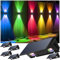 IIRARA Solar Fence Lights Outdoor, 6 Pack RGB Up/Down Outdoor Wall Lights, Garden Fence Lights Solar PoweredIP67 Waterproof with 12H Runtime for Garden & Patio
