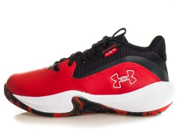 Under Armour Lockdown 7 Unisex-Sneaker für Vorschulkinder, 600 Rot, Schwarz, Weiß, 18.5 cm
