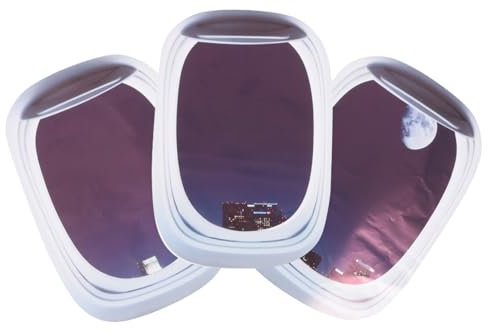 DOITOOL 1 Set Fake Porthole Wall Decal Self Adhesive Window Wall Sticker Fake Porthole Landscape Decal Window View Home Decor Airplane Self Adhesive Wall Sticker Detachable PVC Stickers