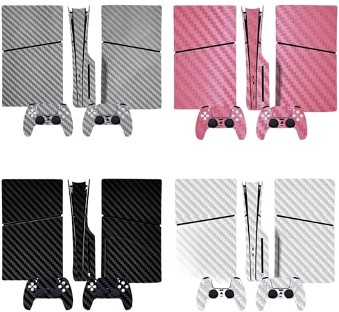 Stickers Autocollants pour PS5 Slim Consoler ps5 Skin Cover Stickers PS5 Slim Accessoires (Disc Version) (Rose)