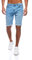 JEEL Herren Kurze Hosen - Slim-Fit Jeans-Shorts - 5-Pocket-Style - Stretch Herren-Shorts - Kurze Hose für Männer - Basic Washed - 2-Hellblau - 36W