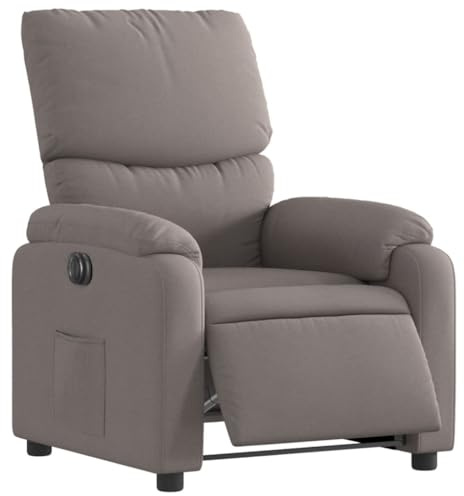 vidaXL Relaxsessel, Sessel mit Liegefunktion Elektrisch, Fernsehsessel Liegesessel für Wohnzimmer, Ruhesessel Polstersessel, Taupe Stoff