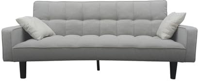 HTI living Schlafsofa Brigga One Grau Funktionscouch inklusive 2 Zierkissen