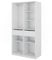 Vicco Kleiderschrank Elmo, Flügeltürenschrank, Weiß, 100 x 200 cm mit 2 Schubladen
