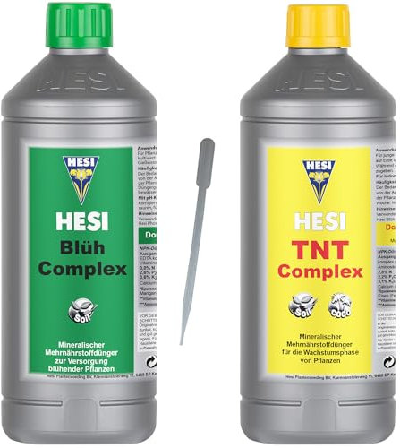 Hesi Blüh Complex 1L Hesi TNT Complex 1L Set, Hochwertiger Blühdünger & Nährstoffreiches NPK-Dünger-Set für optimales Pflanzenwachstum – Ideal für Blüte + Wachstumsphase